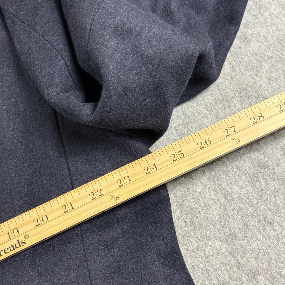 Ralph Lauren Overcoat Mens 46 Navy Wool  Cashmere Blend Jacket 3 Buttons Luxury